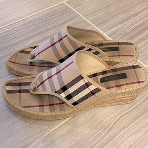 Authentic Nova Check Burberry Wedges